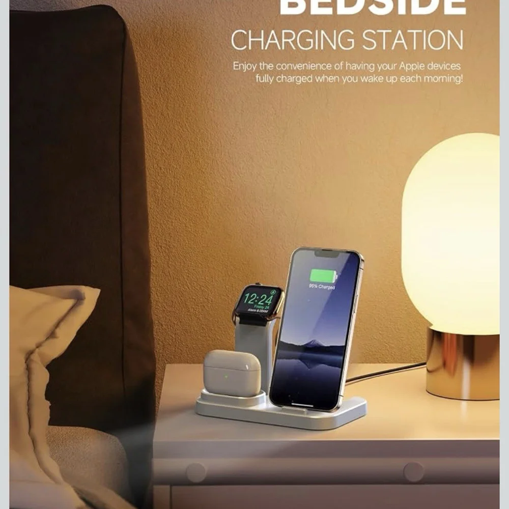Wireless Charging Station 3 in 1 RJR Compatible with Apple Device